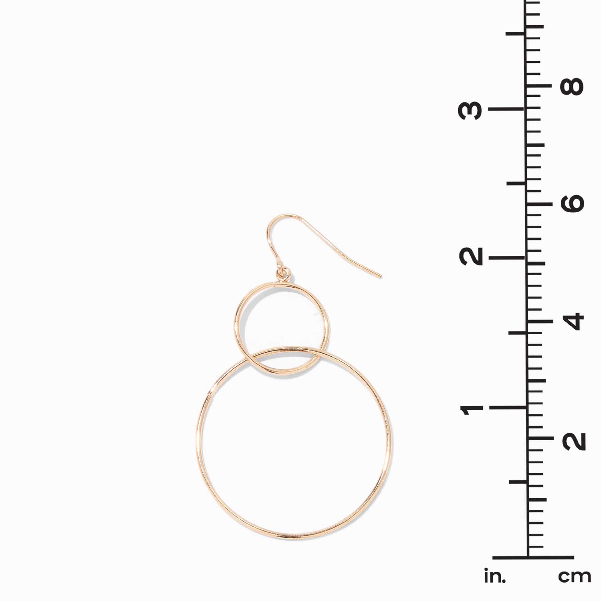 Pendantes cercle en fil métallique 5 cm couleur dorée,