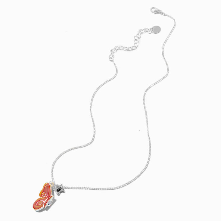 Best Friends Split Butterfly Pendant Necklaces - 2 Pack,