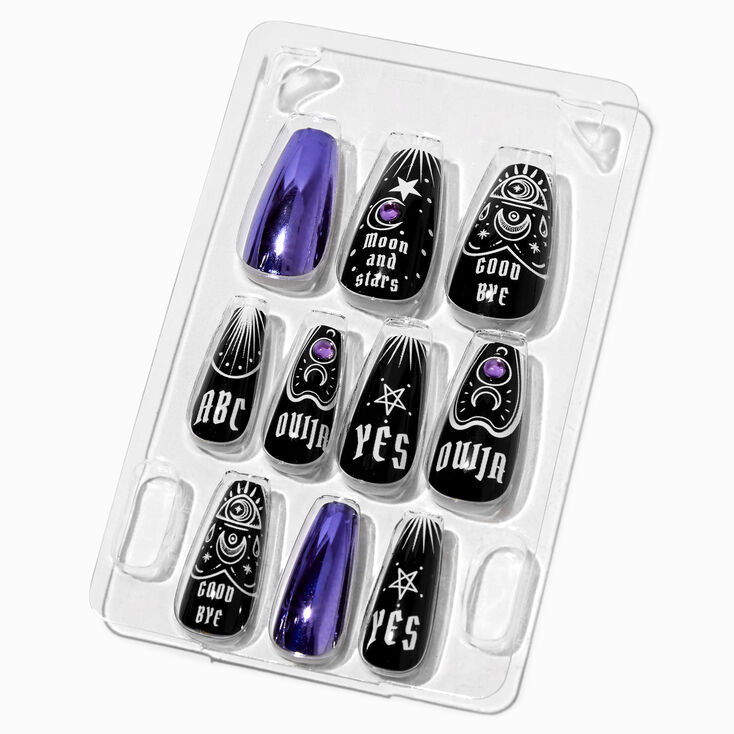 Ouija Board Squareletto Press On Faux Nail Set &#40;24 Pack&#41;,