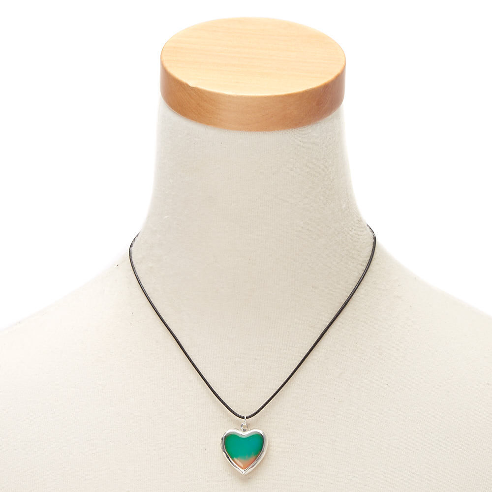 Mood Heart Locket Pendant Necklace,