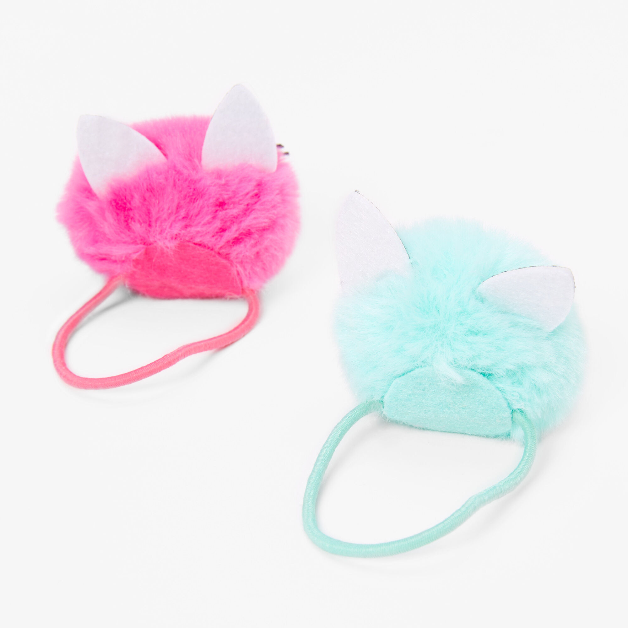 Claire's Club Pim Pom Cat Hair Ties - 2 Pack,