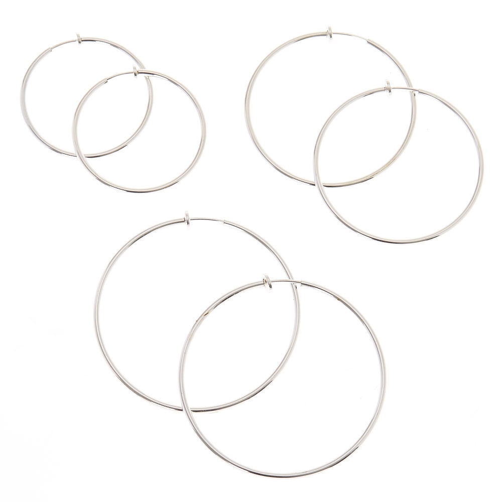 Claire's clip outlet on hoop earrings