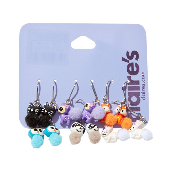 Woodland Creature 0.5&quot; Drop Earrings - 6 Pack,