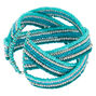 Woven Bead Cuff Bracelet - Turquoise,