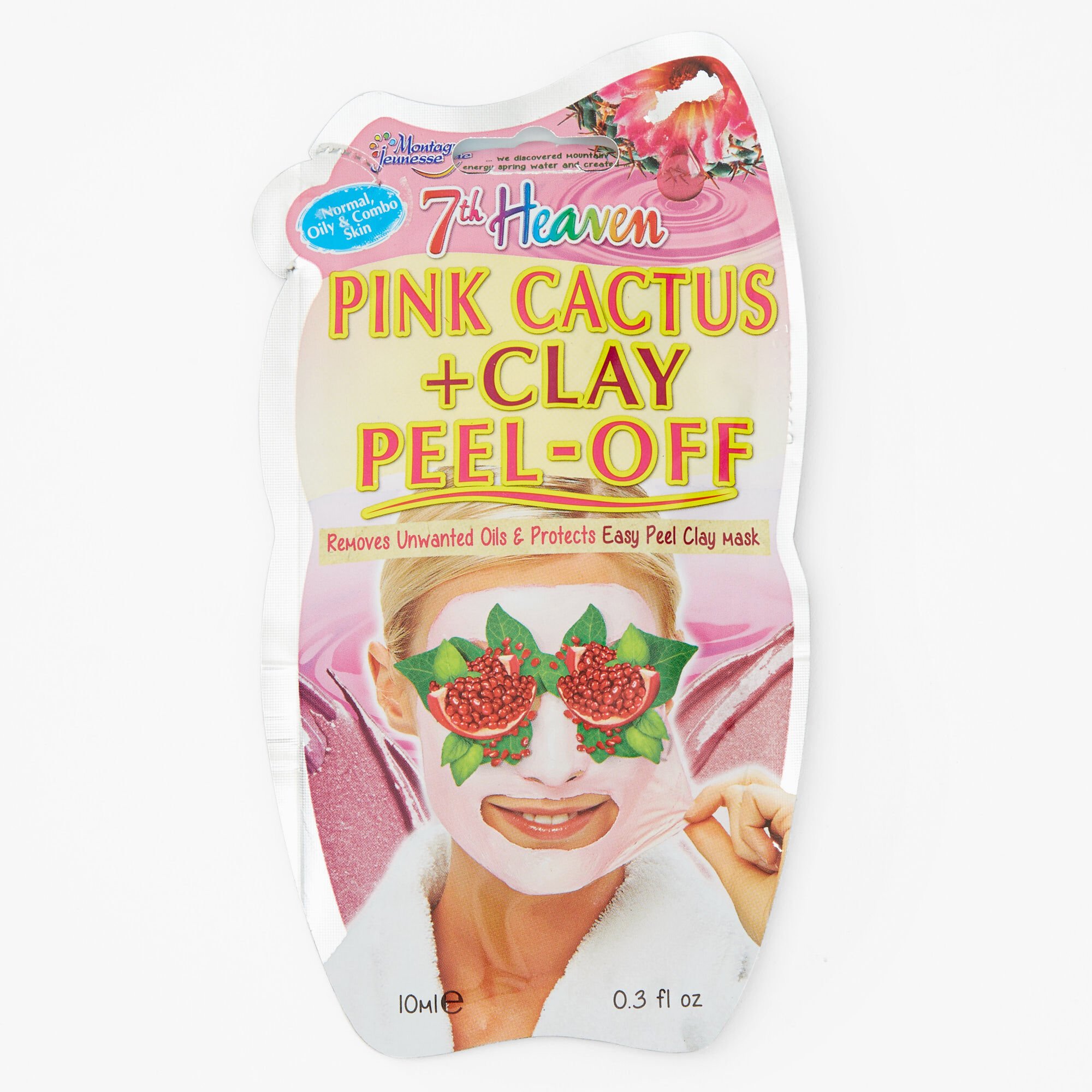 View Claires 7Th Heaven Cactus Clay Peel Off Face Mask Pink information