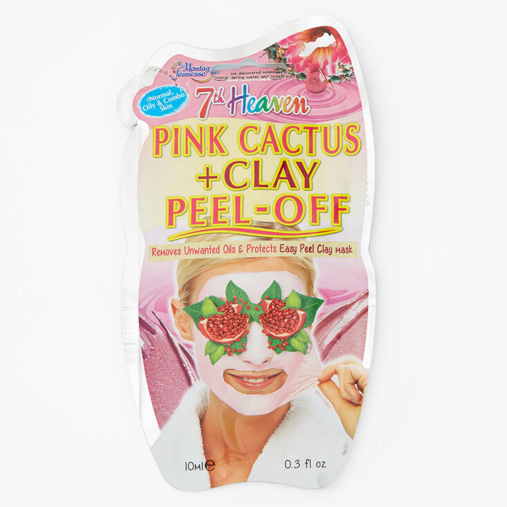 7th Heaven Pink Cactus + Clay Peel Off Face Mask,