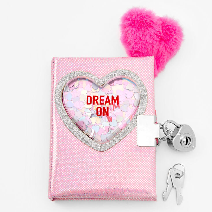 Dream On Shakey Confetti Lock Diary,