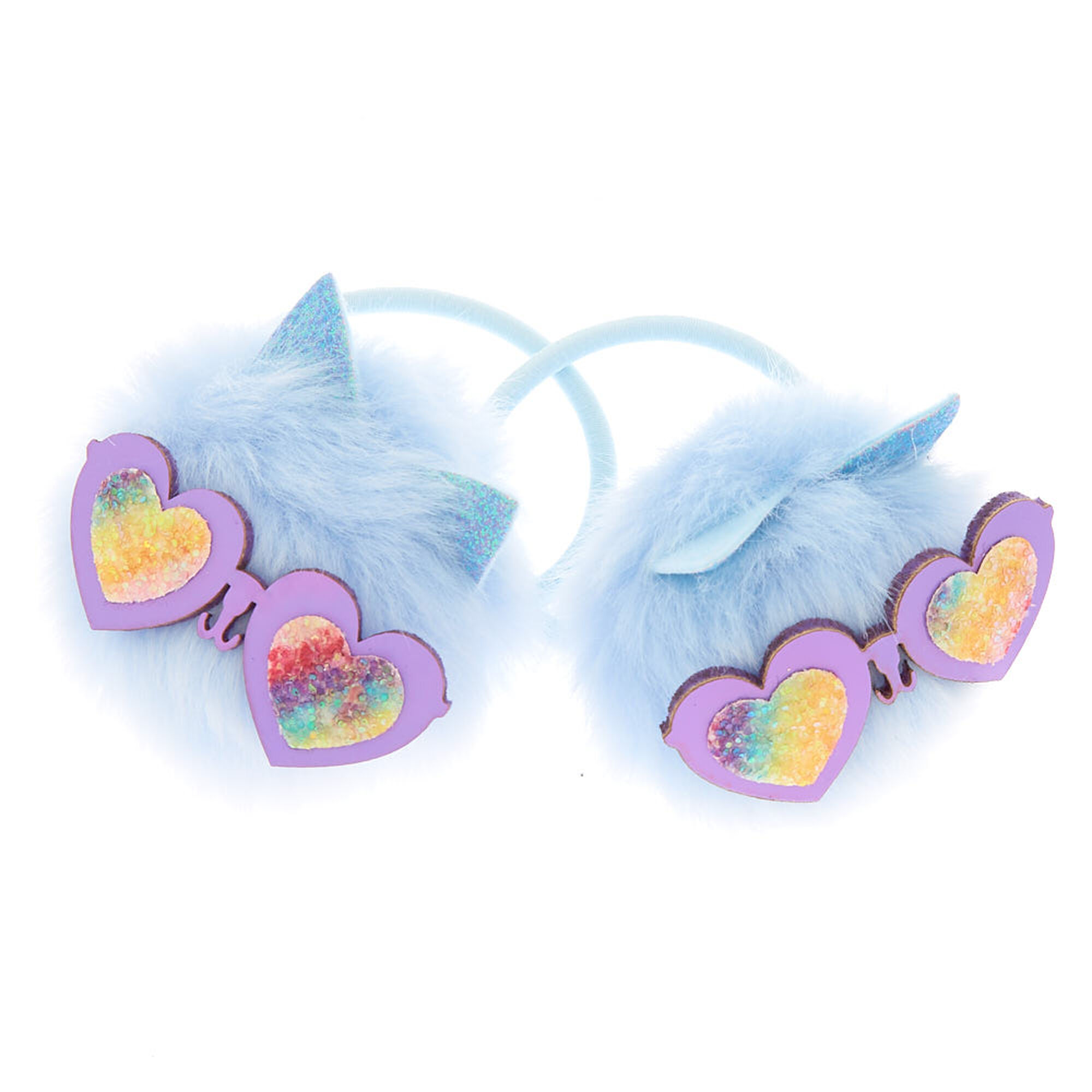 Cam The Cat Pom Hair Ties Baby Blue 2 Pack