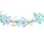 Mint &amp; Silver Flower Crown Headwrap,