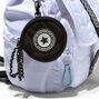 Sporty Chevron White Mini Flap Backpack,