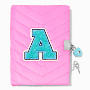 Initial Varsity Pink Lock Diary - A,