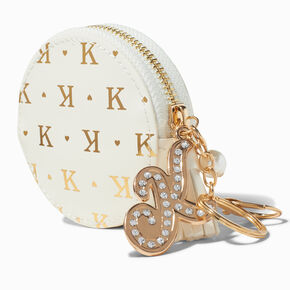 Golden Initial Coin Purse - K,