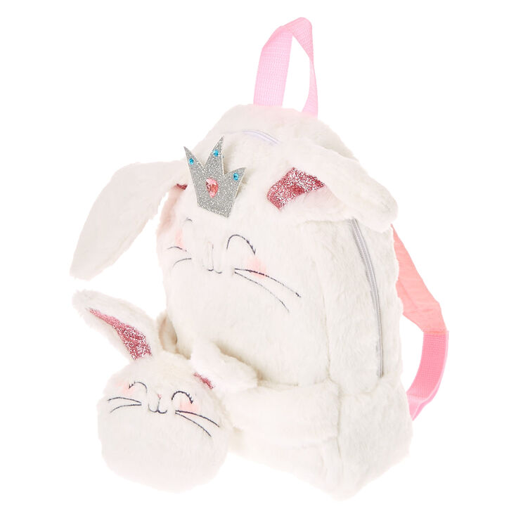 Claire&#39;s Club Claire the Bunny Soft Backpack - White,