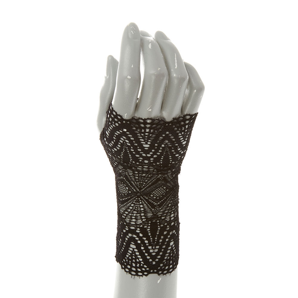 Black Lace Fingerless Gloves