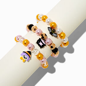 Halloween Witch Beaded Stretch Bracelets - 3 Pack,