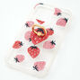 Strawberry Glitter Ring Holder Protective Phone Case - Fits iPhone&reg; 13/13 Pro,