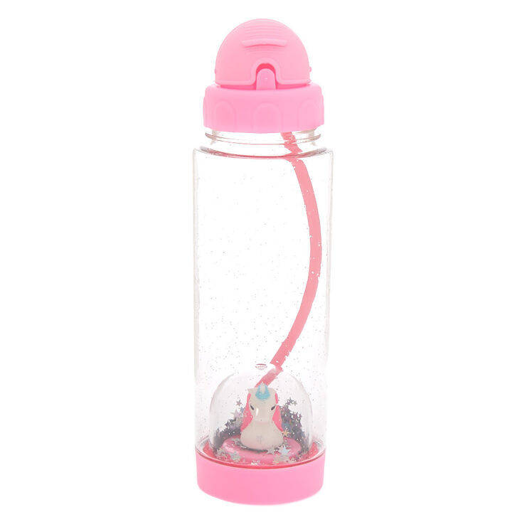 Miss Glitter the Unicorn Snowglobe Water Bottle - Pink,