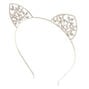 Silver Ivy Cat Ears Headband,