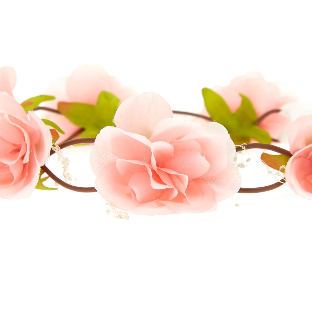 Blush Rose Baby Breath Tie Headwrap,