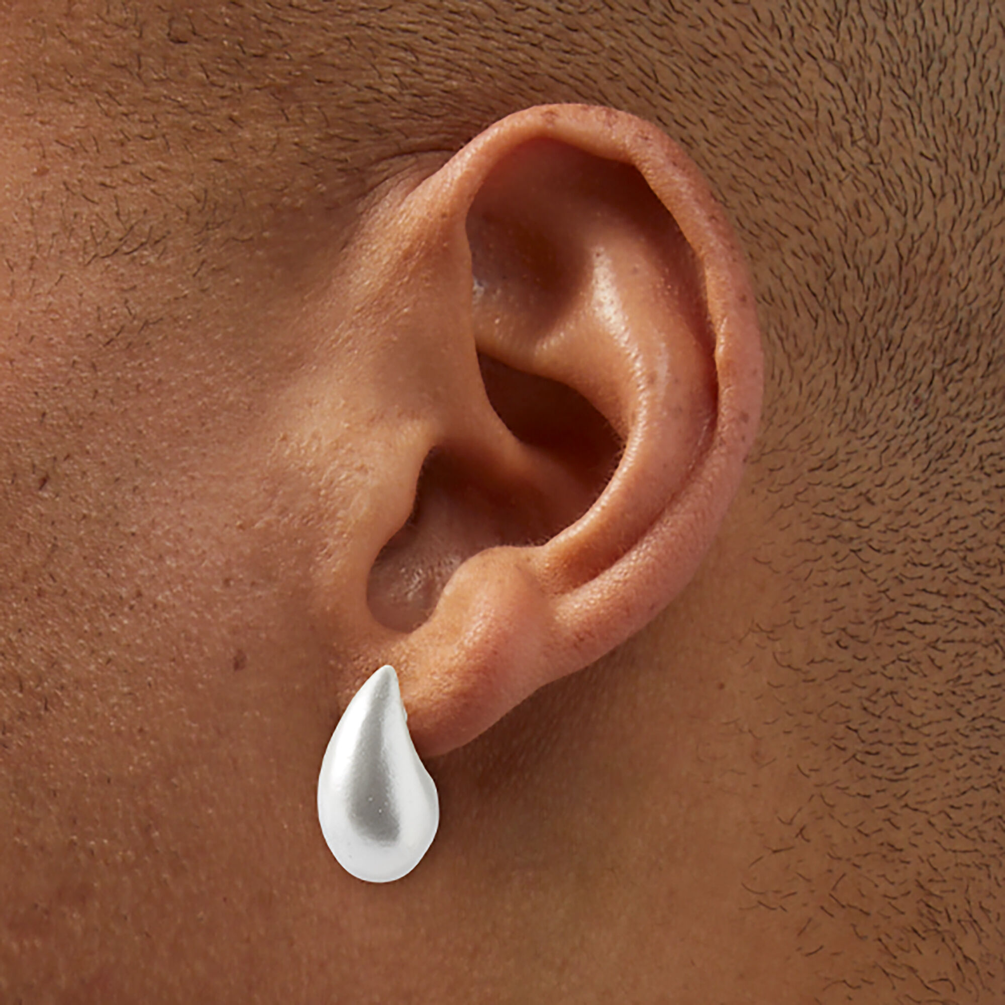 White 20mm Teardrop Pearl Stud Earrings ,