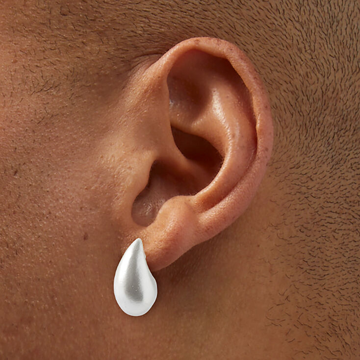 Clous d&#39;oreilles perle d&#39;imitation goutte 20&nbsp;mm blancs,