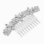 Silver-tone Crystal Daisies Hair Comb,