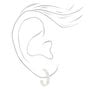 Silver-tone 15MM Mini Braided Hoop Earrings,