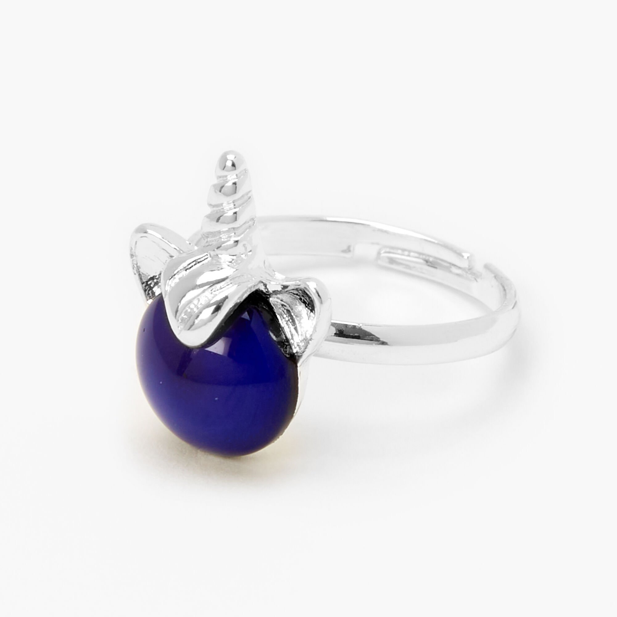 Silver Unicorn Mood Ring Claire s US