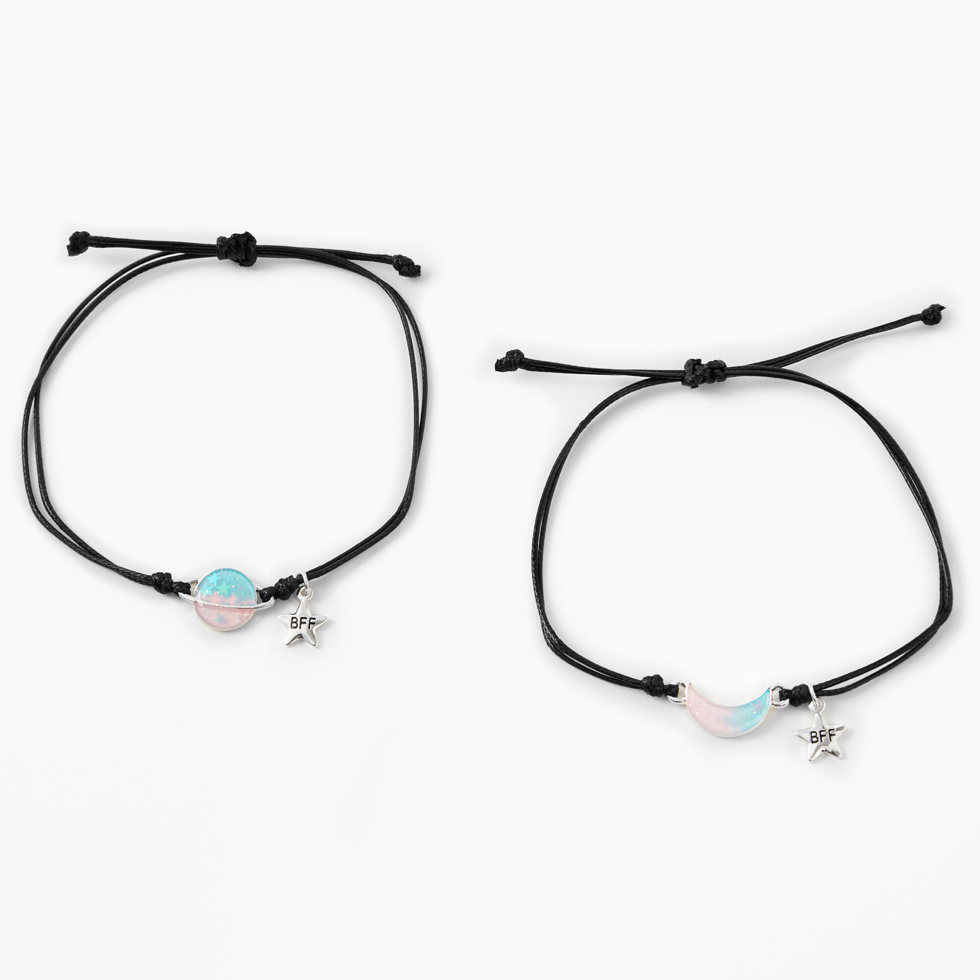 Best Friends Moon and Planet Bracelets 2 Pack Claire s