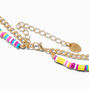 Claire&#39;s Club Happy Face Daisy Charm Multi-Strand Necklace,