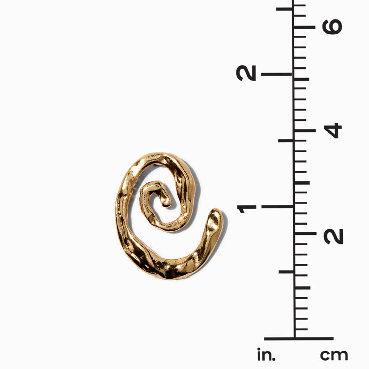 Clous d&#39;oreilles tourbillon en spirale couleur dor&eacute;e,
