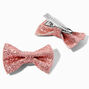 Claire&#39;s Club Glitter Bow Hair Clips - 6 Pack,