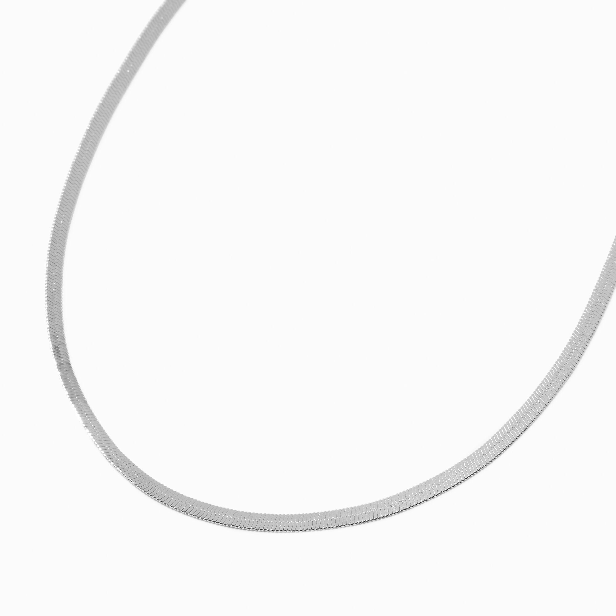 Silver-tone Basic Snake Chain Necklace,