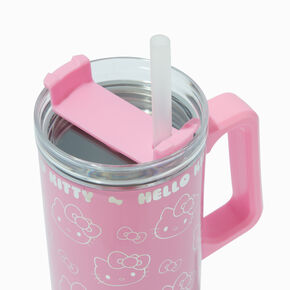 Hello Kitty&reg; Claire&#39;s Exclusive Pink Stainless Steel Handled Tumbler,