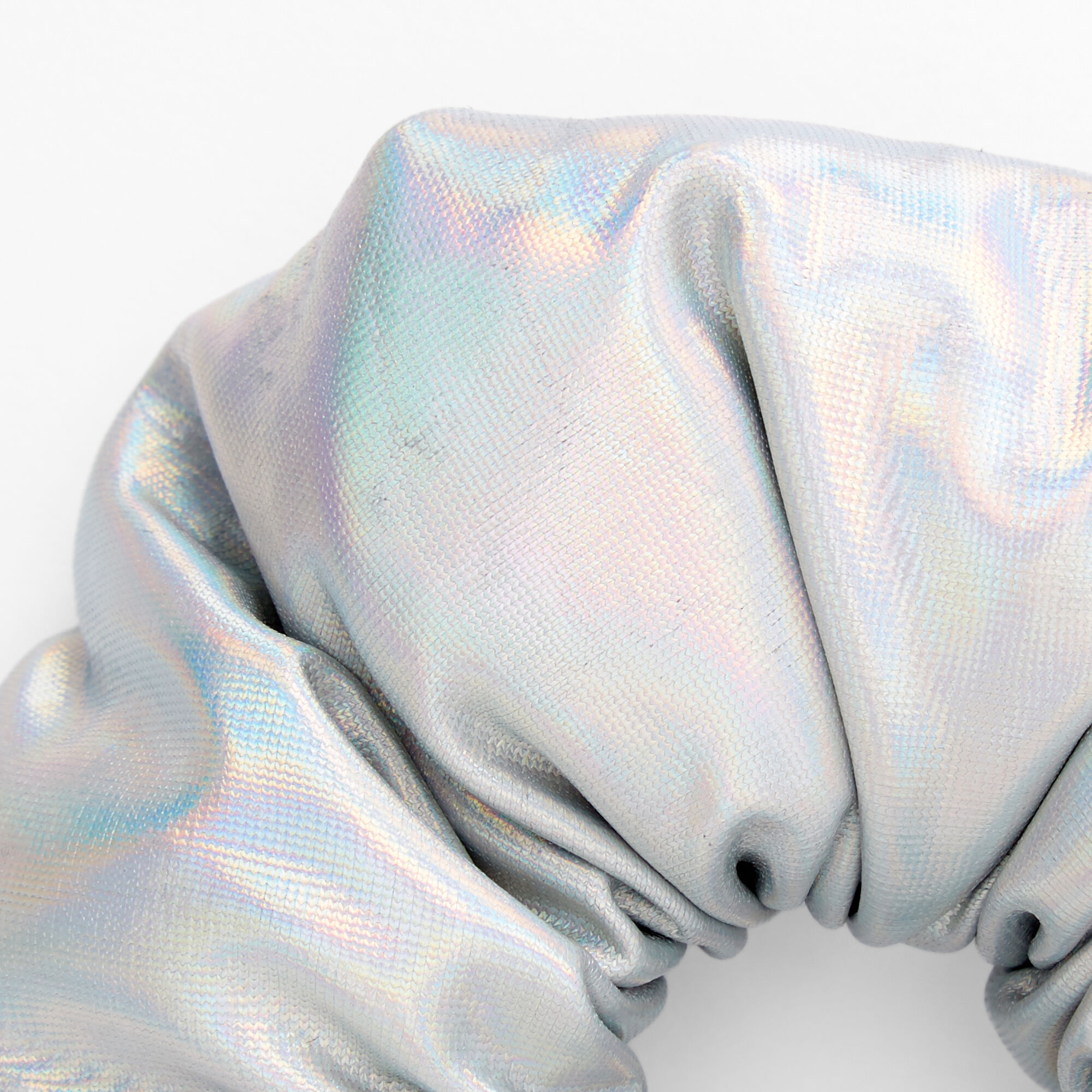 Medium Puffy Holographic Hair Scrunchie,