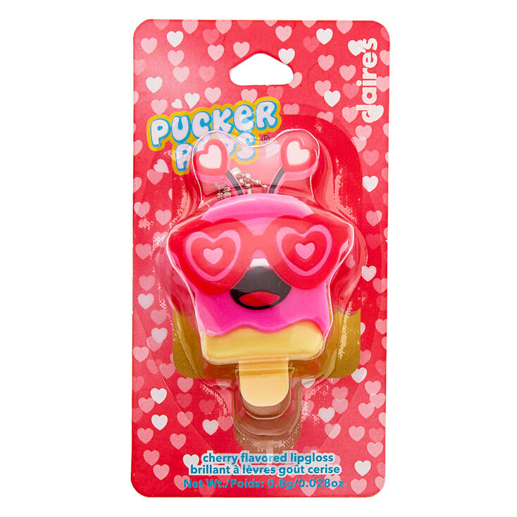 Gloss yeux c&oelig;ur Saint-Valentin Pucker Pops - Cerise,