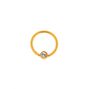 Gold-tone Titanium Crystal 18G Cartilage Hoop Earring,