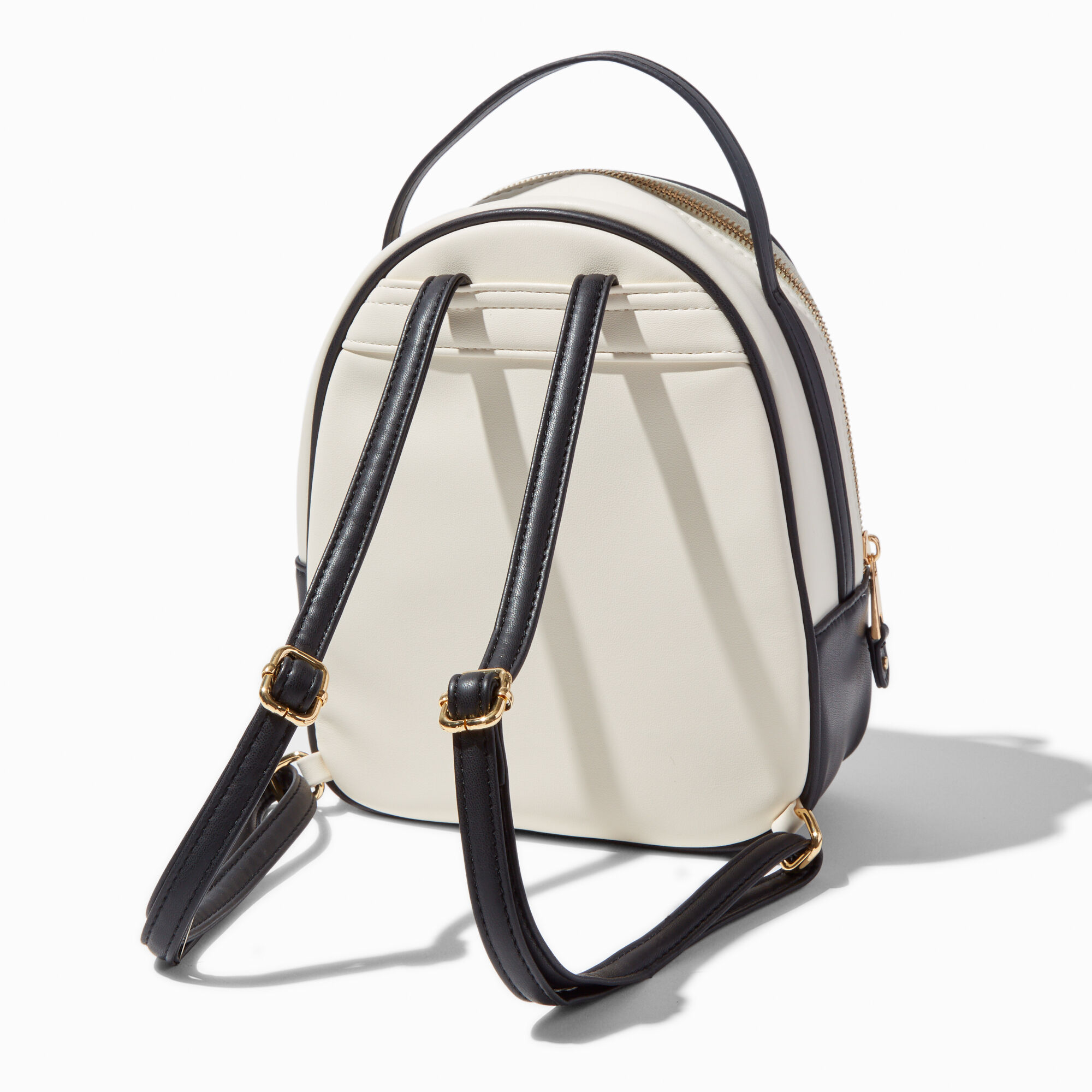 Claire s Bow White Quilted Coquette Small Backpack
