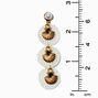 Crocheted Gold-tone Seashell 3&quot; Drop Earrings ,