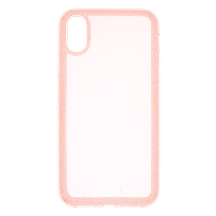 Pink Glitter Border Phone Case - Fits iPhone X/XS,