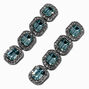 Light Blue Crystal 2.5&quot; Linear Drop Earrings,
