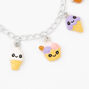 Silver-tone Ice Cream Charm Bracelet,