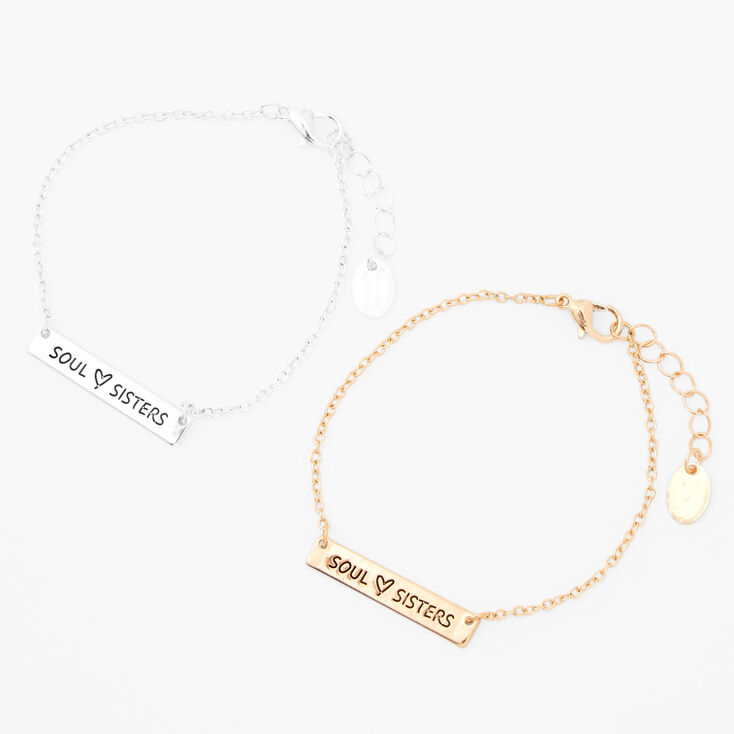 Bracelets &laquo;&nbsp;Soul Sisters&nbsp;&raquo; - Lot de 2,