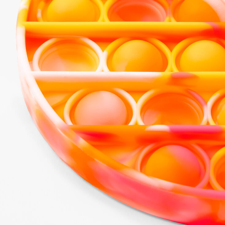 Pop Poppers Tie Dye Circle Fidget Toy - Orange | Claire's US