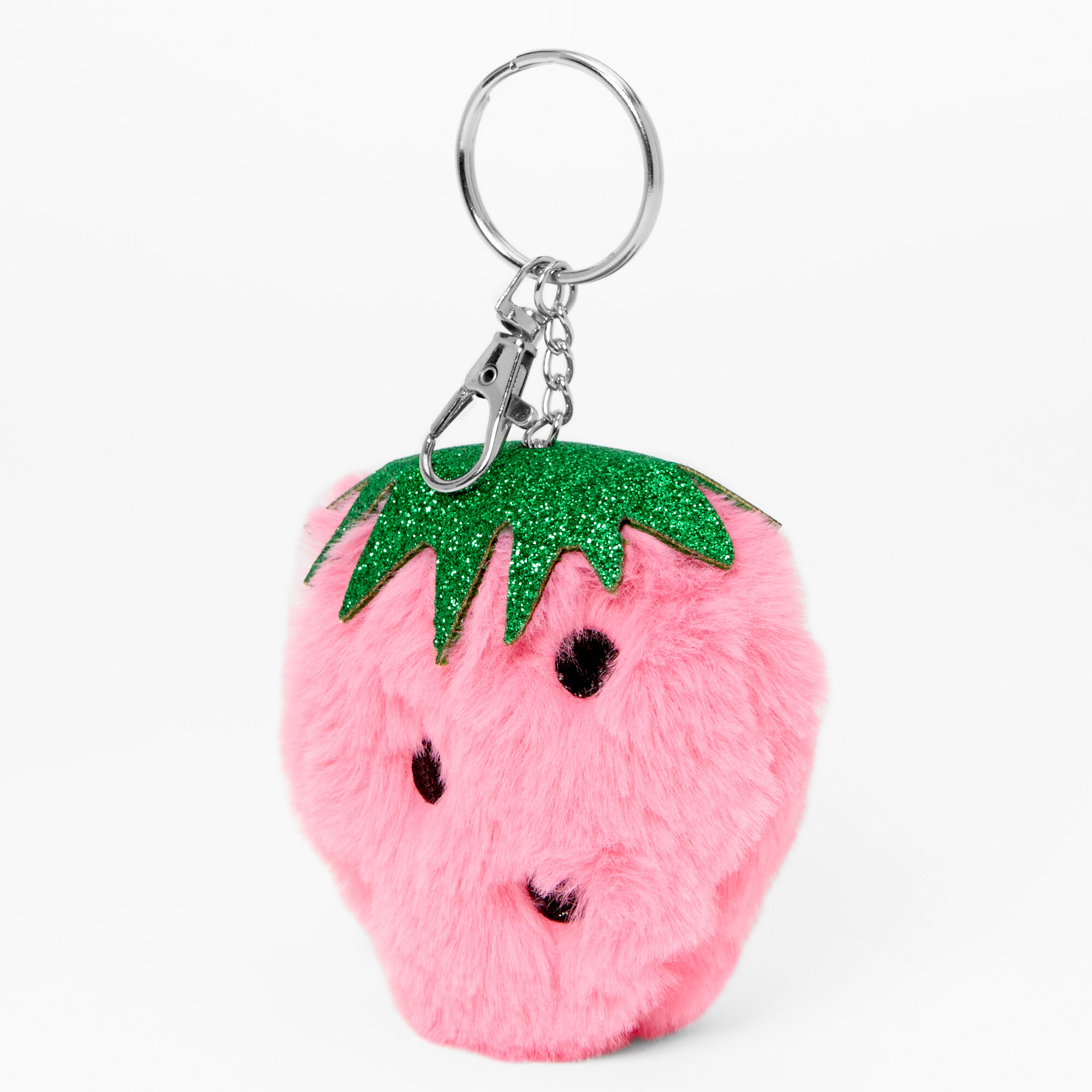 Pink pom pom keyring hotsell