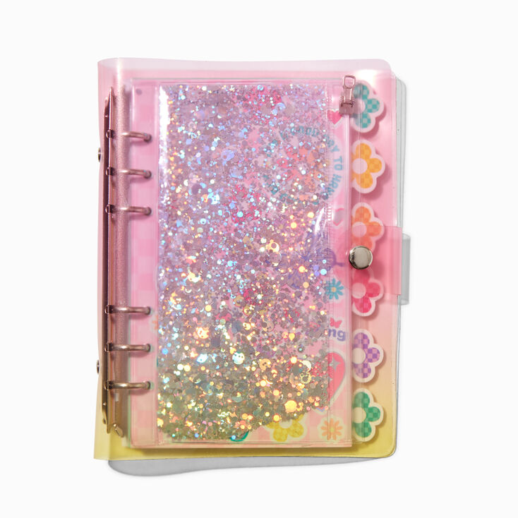 Checkered Daisy Clear Spiral Notebook,