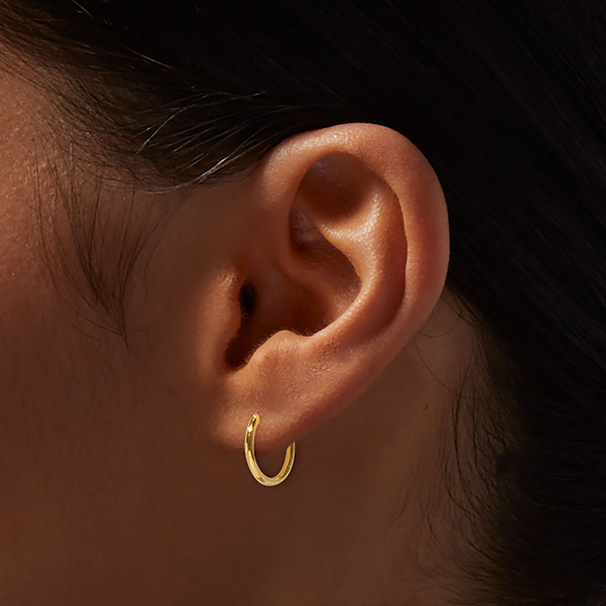 18kt Gold Plated 10mm, 12mm, & 14mm Hoop Earrings - 3 Pack,