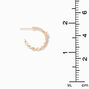 Gold Cubic Zirconia 20MM Chain Hoop Earrings,
