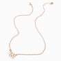 White Bubble Initial Heart Pendant Necklace - M,