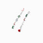 Jingle Bells 3&quot; Linear Drop Earrings,